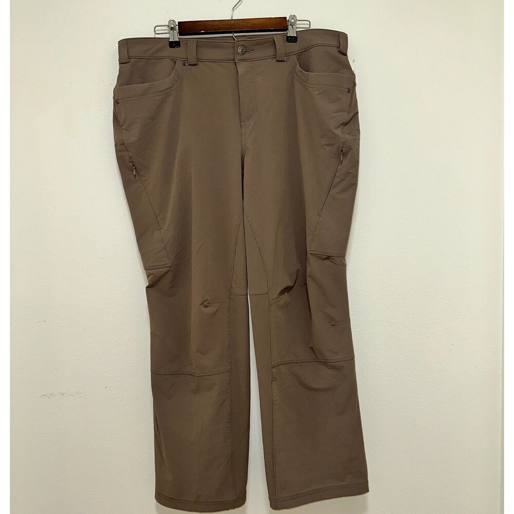 Duluth Pants Womens 16Wx29 Brown Flexpedition Slim Leg Cargo‎ Hiking Outdoor